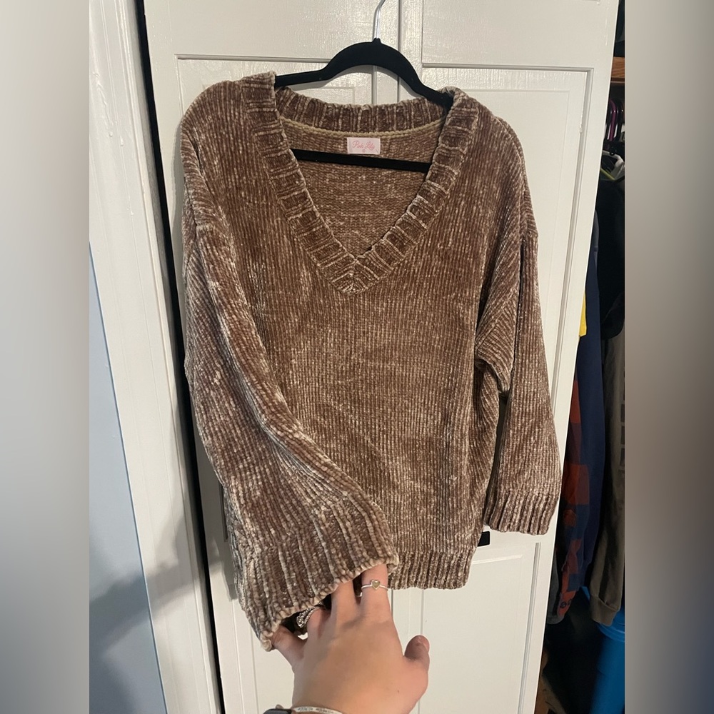 Pink Lily Chenille sweater
